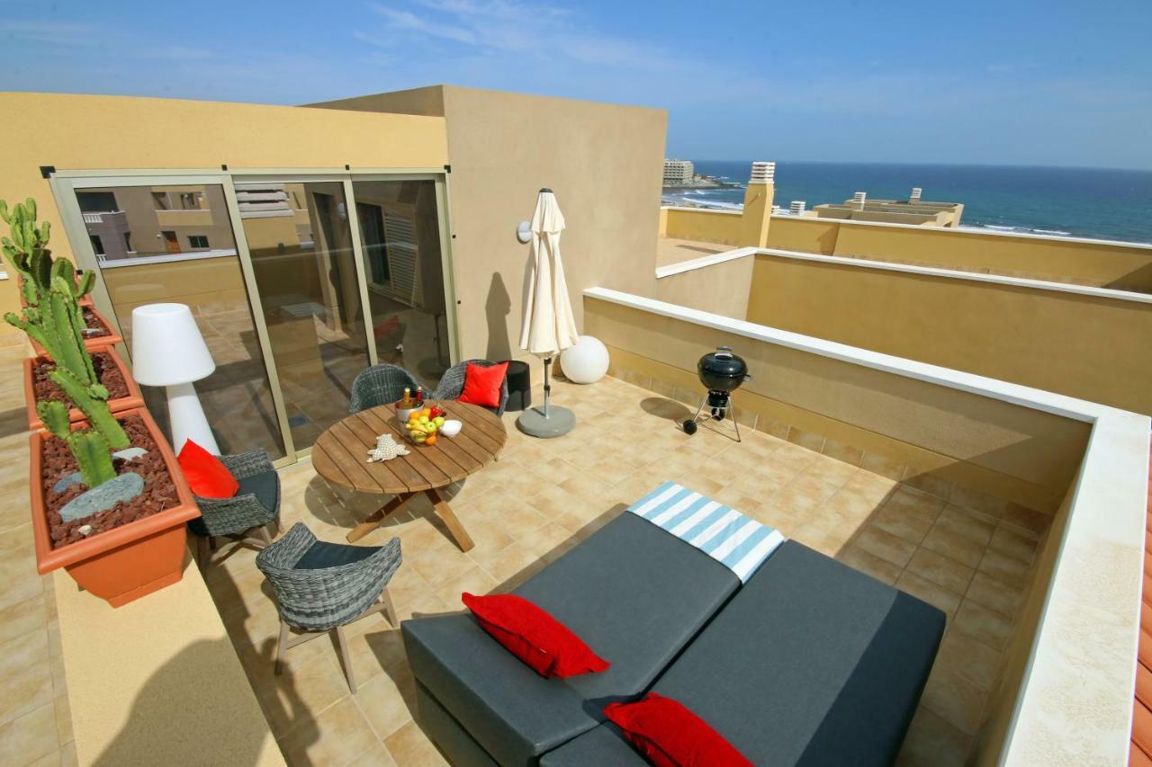 Appartamento La Perla By Rentmedano Superb Luxury Duplex, Private Roof Terrace, Ocean View, Pool, Wifi And Parking El Médano Esterno foto